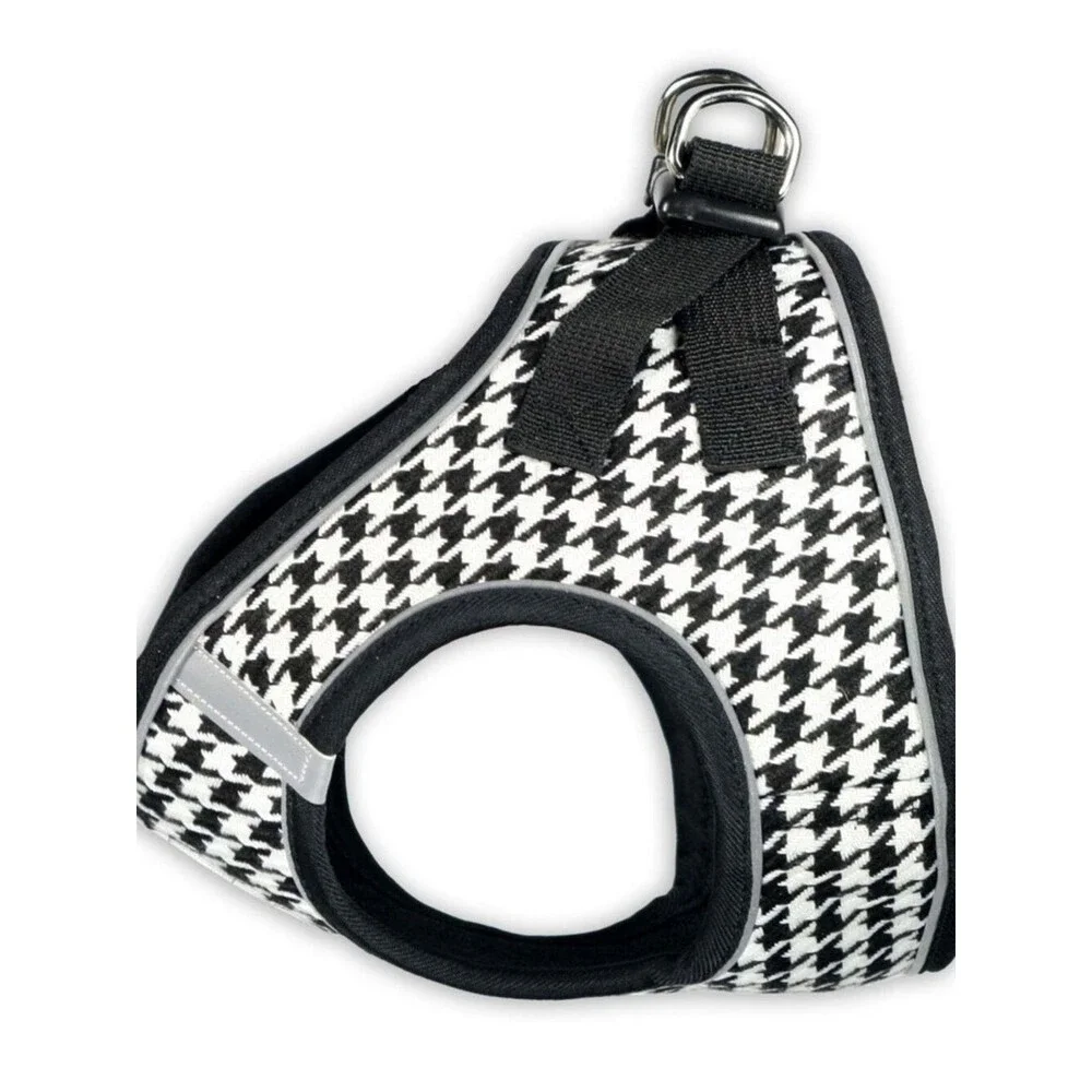 EZ Reflective Harness Vest - Black/White Houndstooth - SZ L 18-20